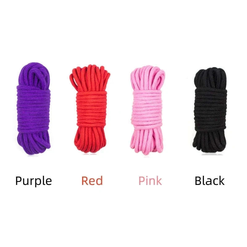Handcuffs & Bondage Rope Shibari Restraint Kit-Purple 5M