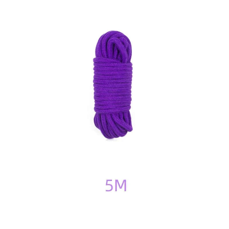Handcuffs & Bondage Rope Shibari Restraint Kit-Purple 5M