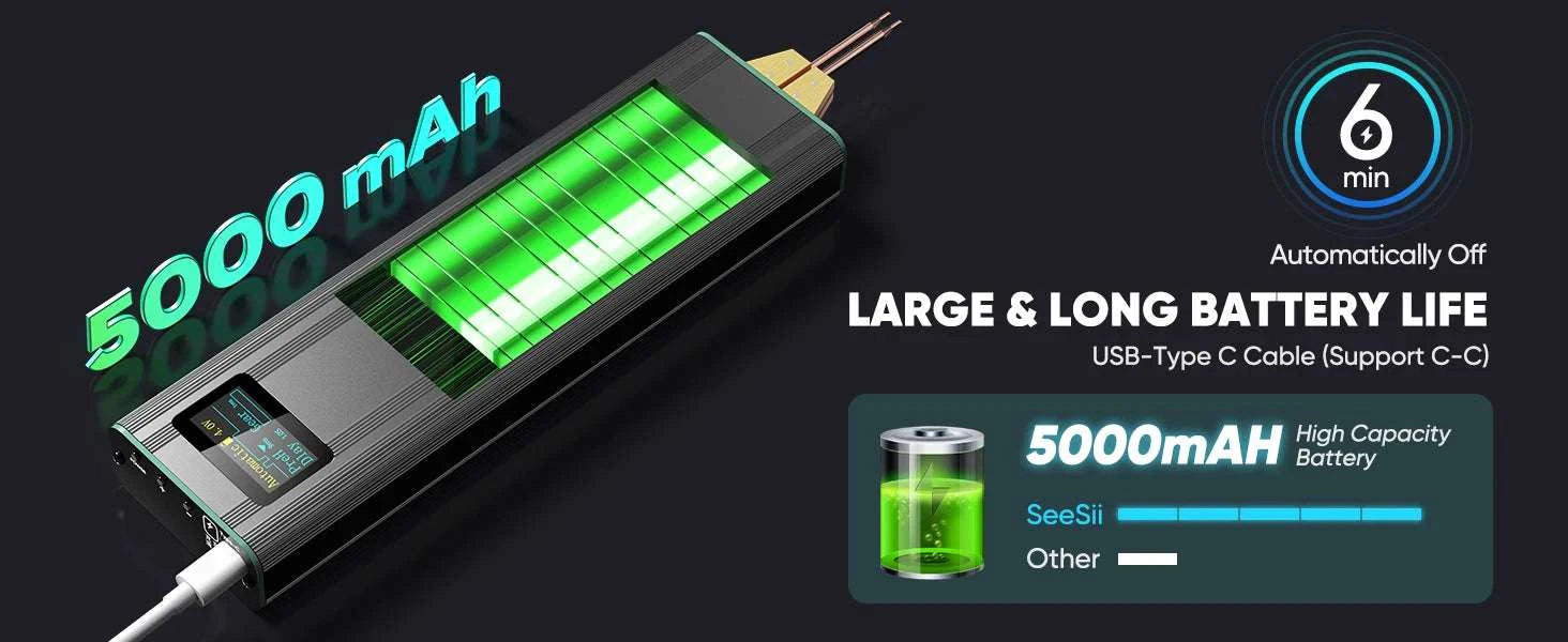 Handheld Battery Spot Welder with 80 Levels & 5000mAh Power-GERMANY