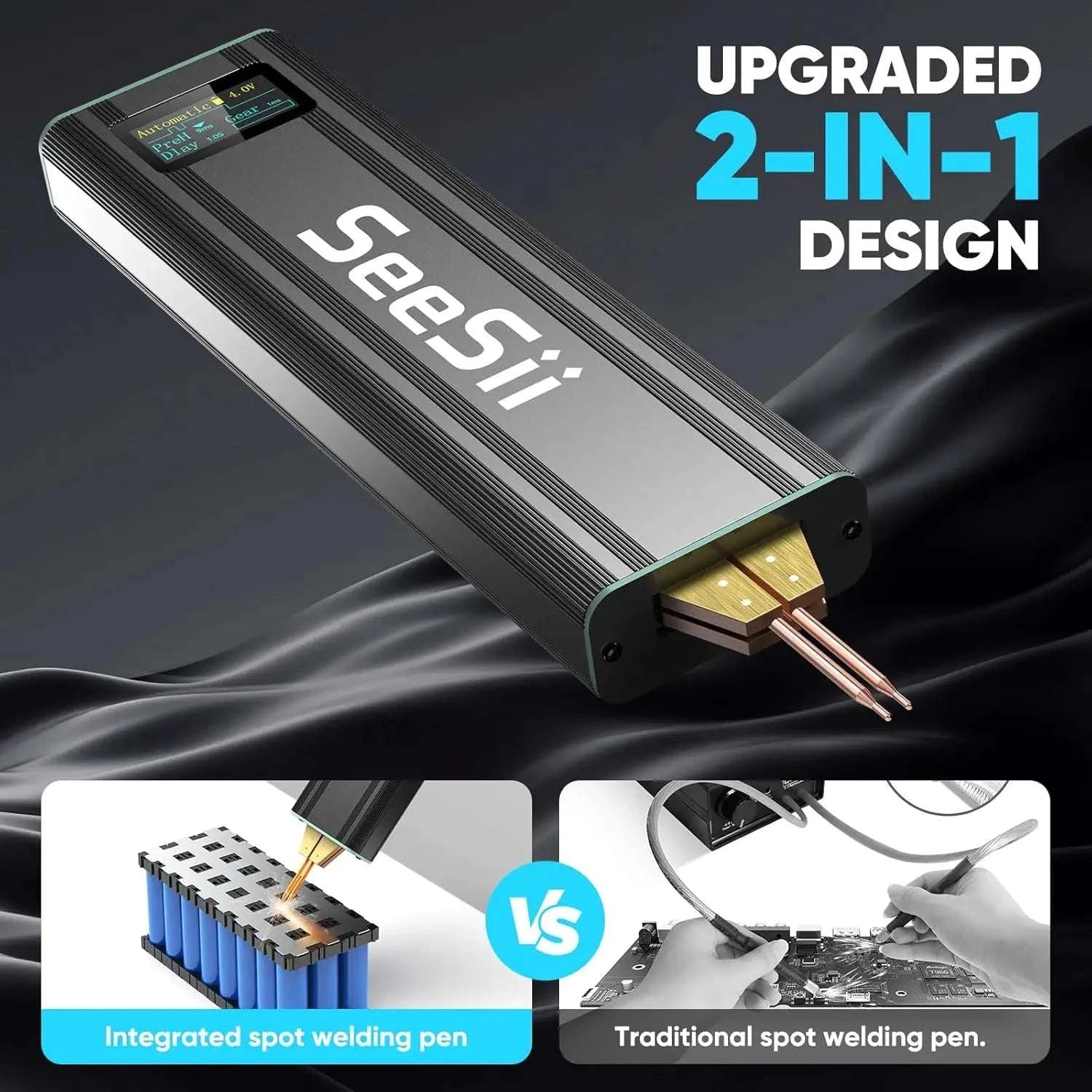 Handheld Battery Spot Welder with 80 Levels & 5000mAh Power-GERMANY