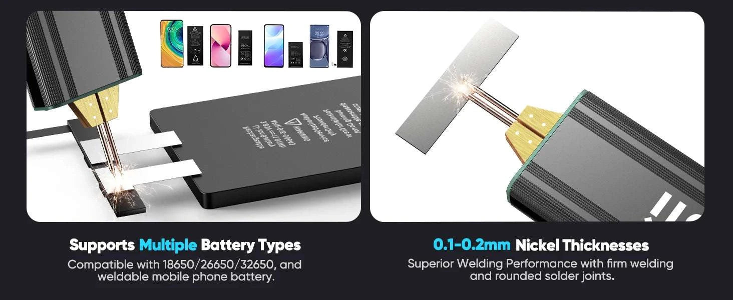 Handheld Battery Spot Welder with 80 Levels & 5000mAh Power-GERMANY