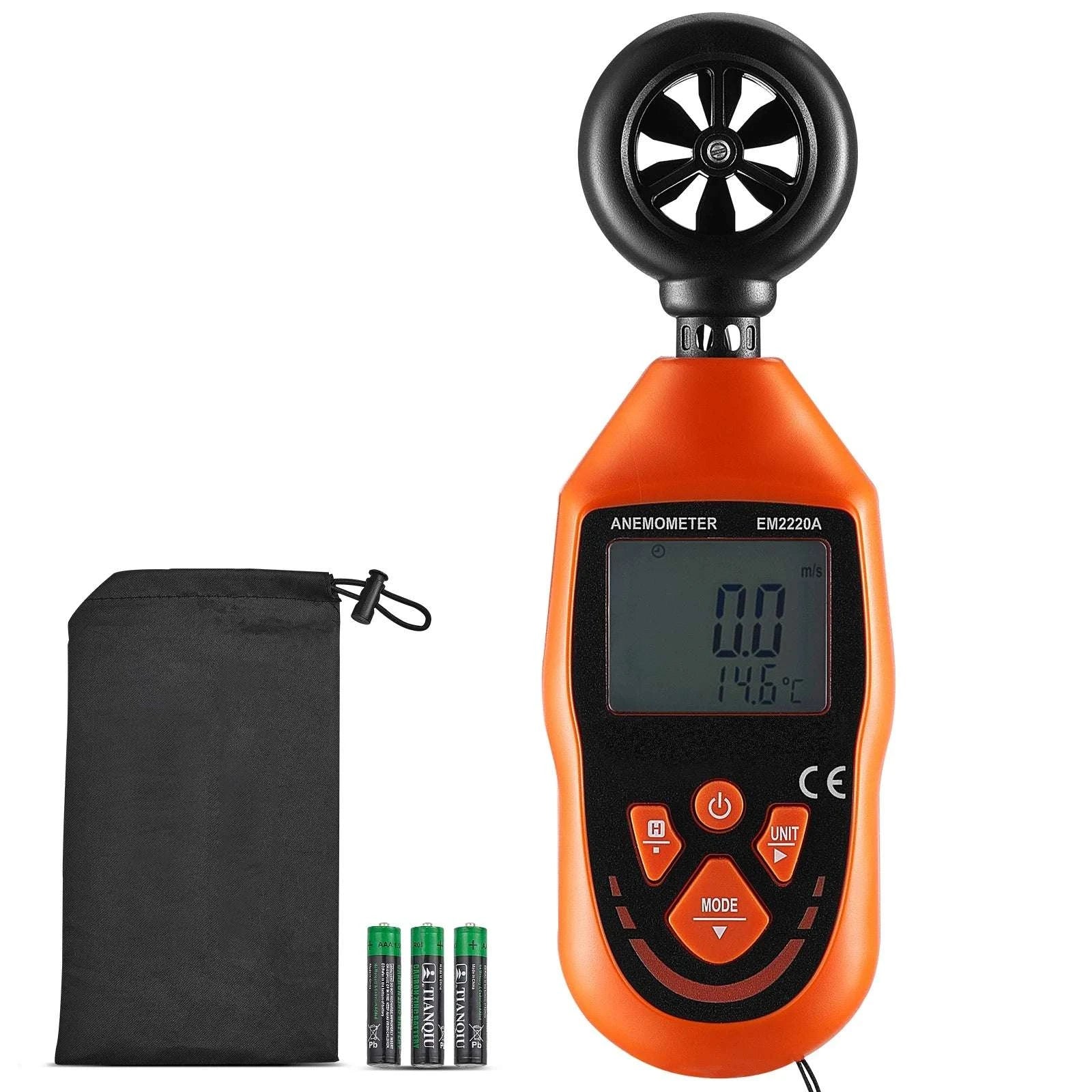 Handheld Digital Anemometer Wind Speed Meter with LED Backlight-Without Bluetooth / United States