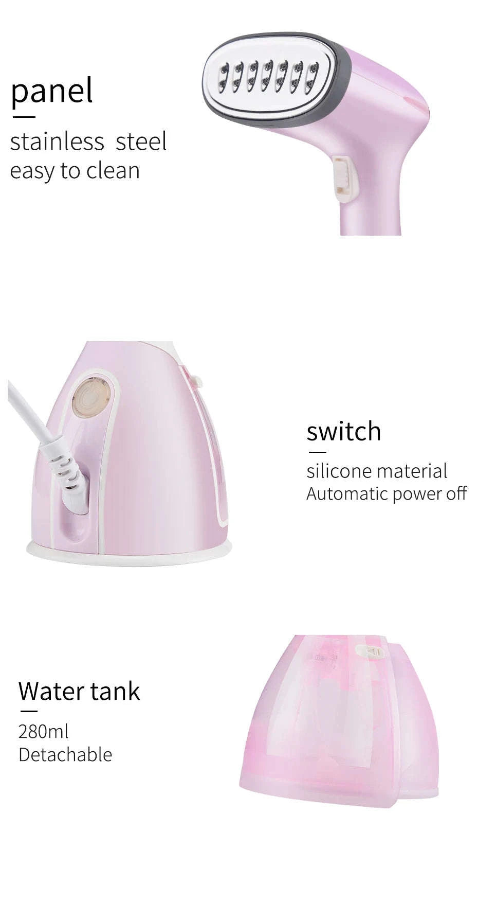 Handheld Garment Steamer 1500W Fabric Steamer for Clothes-blue / EU