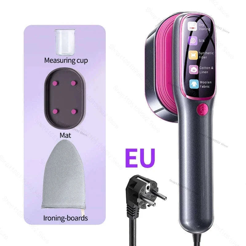 Handheld Garment Steamer with 5 Temperature Settings, 1200W-Purple Board / EU