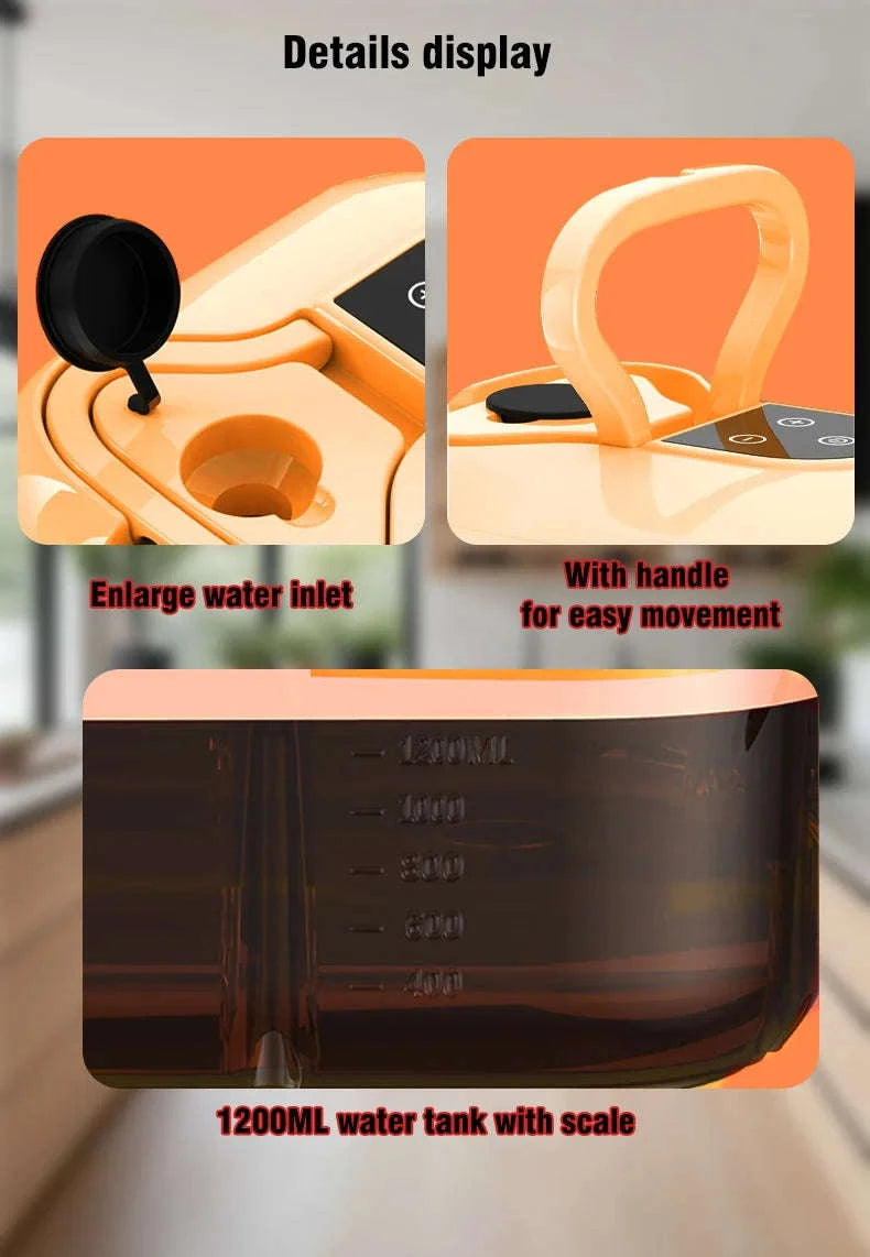 Handheld High Pressure Steam Cleaner for Kitchen, Car, Sofa, Window, Tile, Mirror-orange / 110 V / US|United States