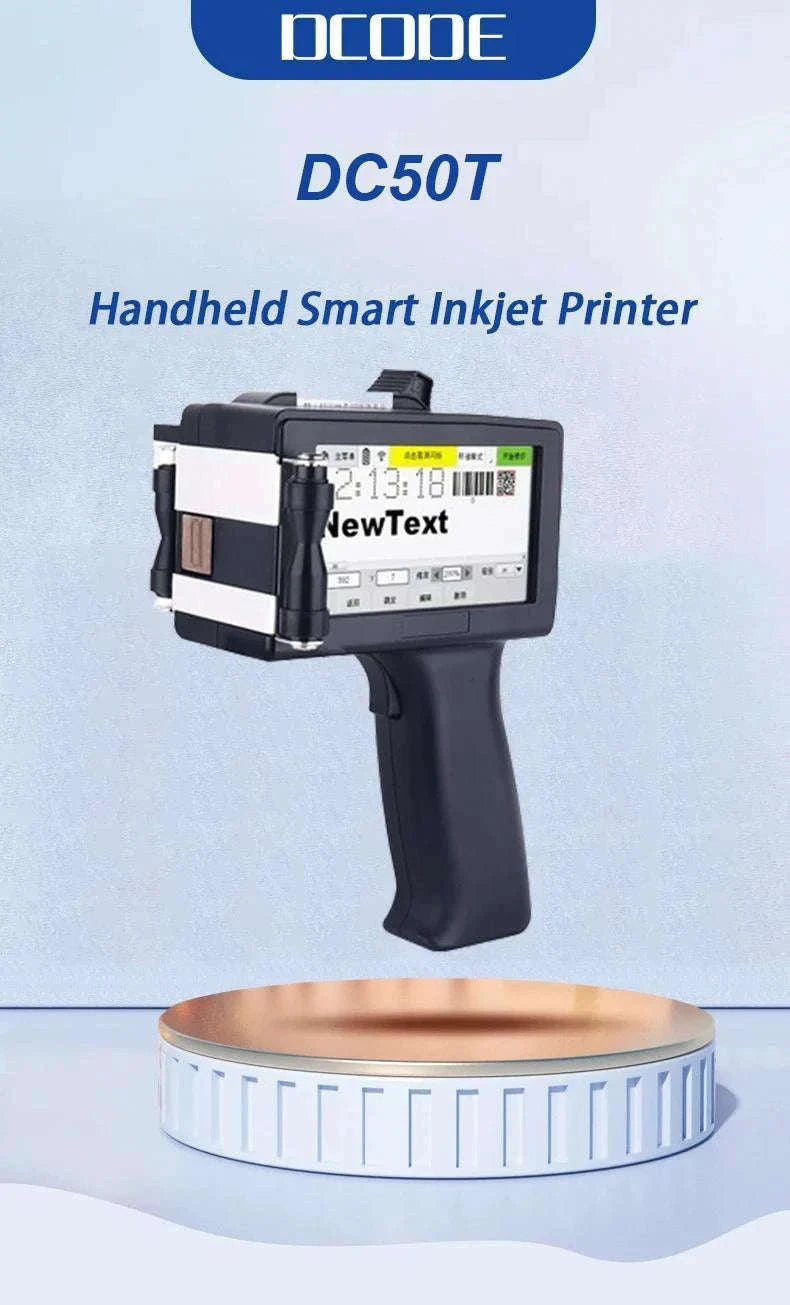 Handheld Inkjet Printer 12.7mm Wireless Coding Barcode Logo Printer-with 2 ink / EU Plug