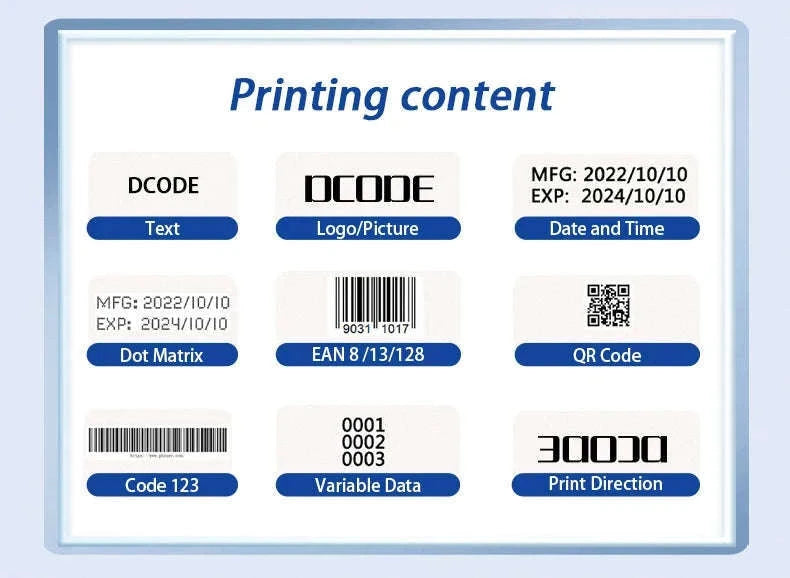 Handheld Inkjet Printer for QR Codes, Barcodes, Dates & Logos-with 1 ink / AU Plug