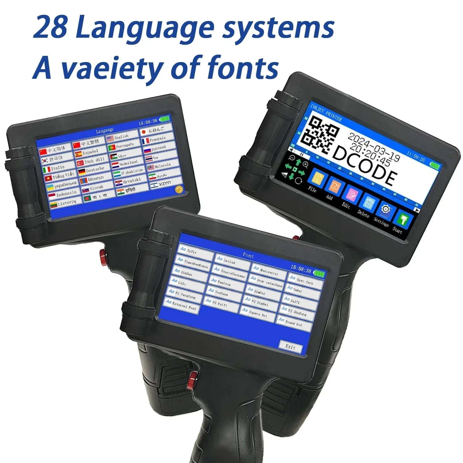 Handheld Inkjet Printer for QR Codes, Barcodes, Dates & Logos-with 1 ink / AU Plug