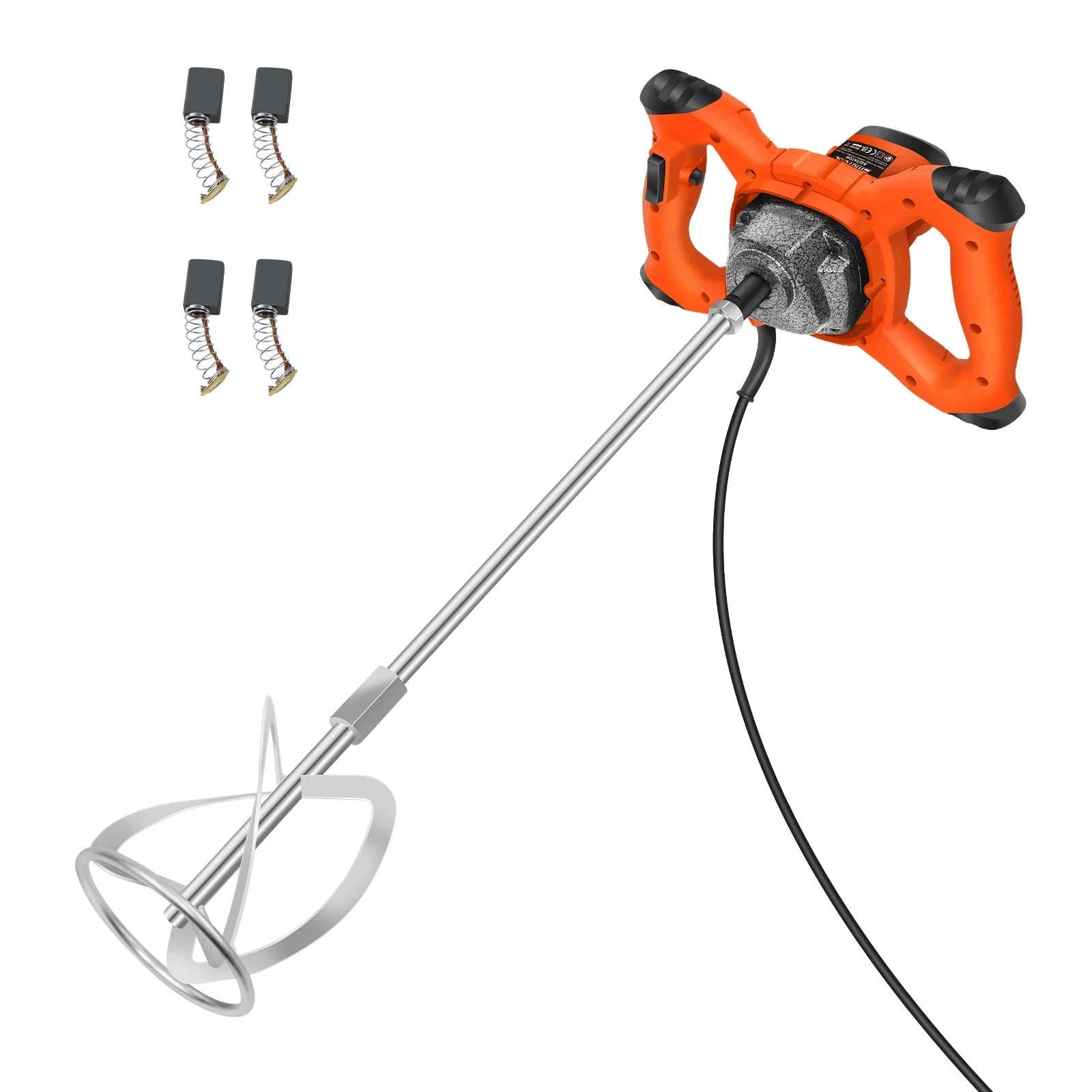 Handheld Paint Concrete Mixer Machine with Adjustable 6-Speed Paddle-Orange / GERMANY