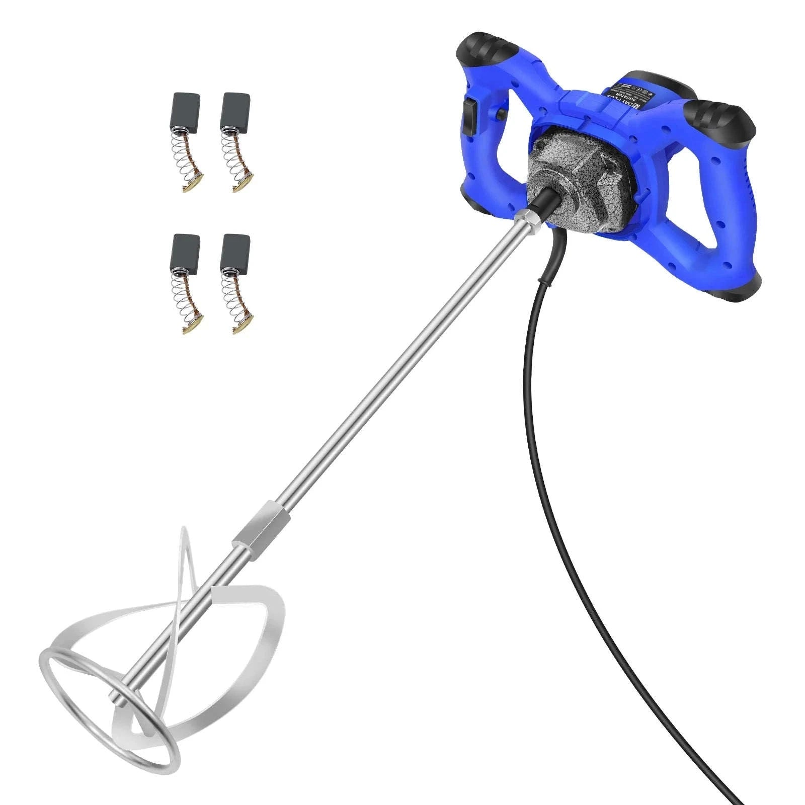 Handheld Paint Concrete Mixer with Adjustable 6-Speed Control-Orange / UNITED KINGDOM