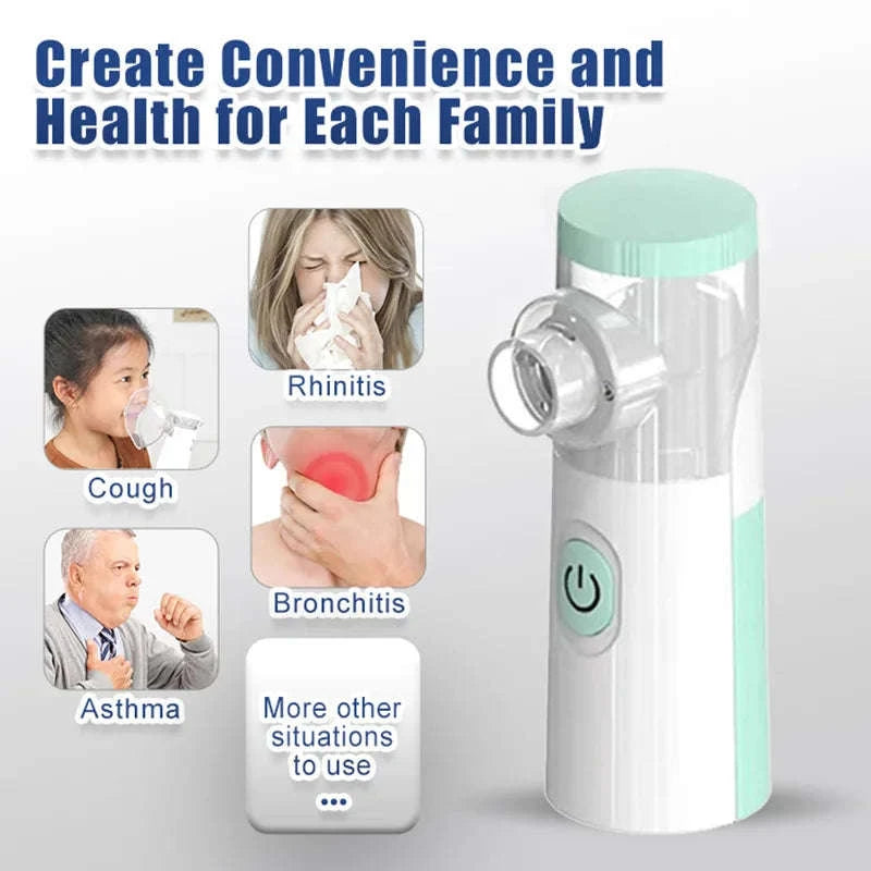 Handheld Portable Inhale Nebulizer Mesh Atomizer for Kids & Adults-Mode 1