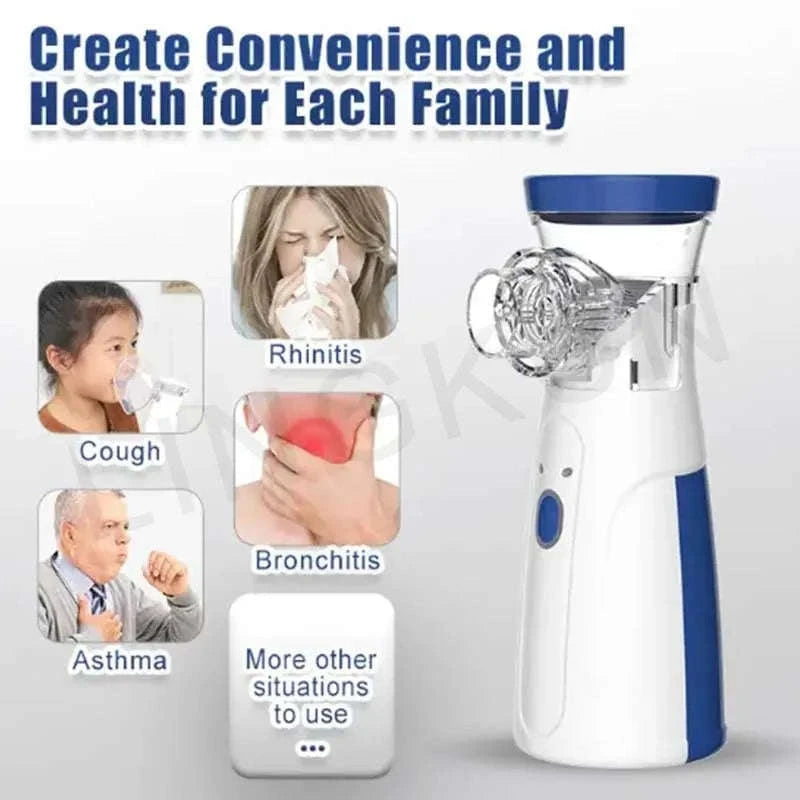 Handheld Portable Inhale Nebulizer Mesh Atomizer for Kids & Adults-Mode 1