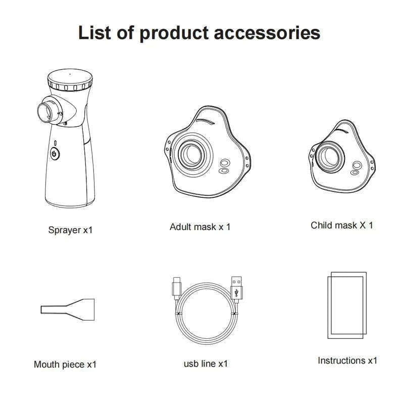 Handheld Portable Mesh Nebulizer for Kids and Adults-Mode 1