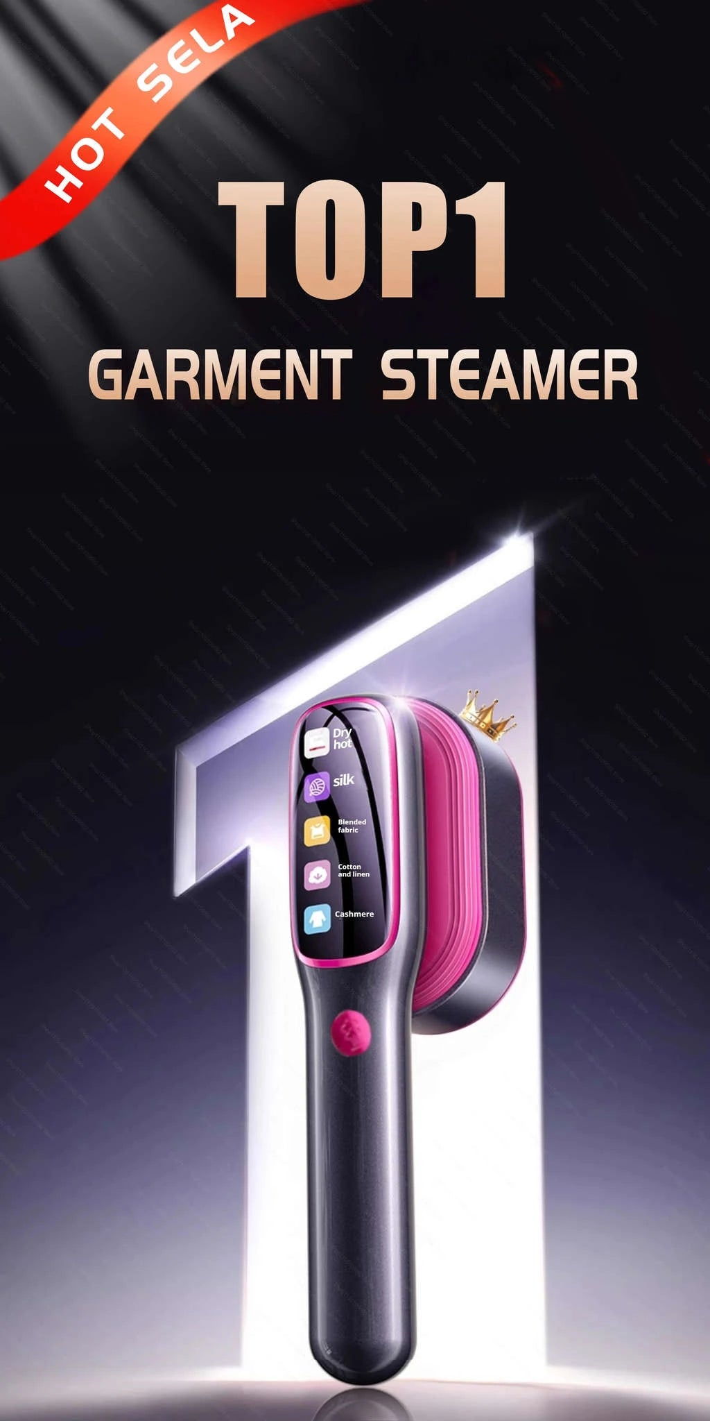 Handheld Steam Iron Garment Steamer – Portable Mini Clothing Steamer-Purple Board / EU