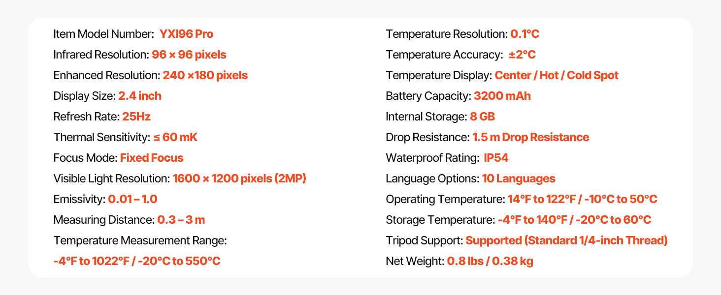 Handheld Thermal Camera 240x180 IR Resolution with 2MP Visual-2.8inch / United States