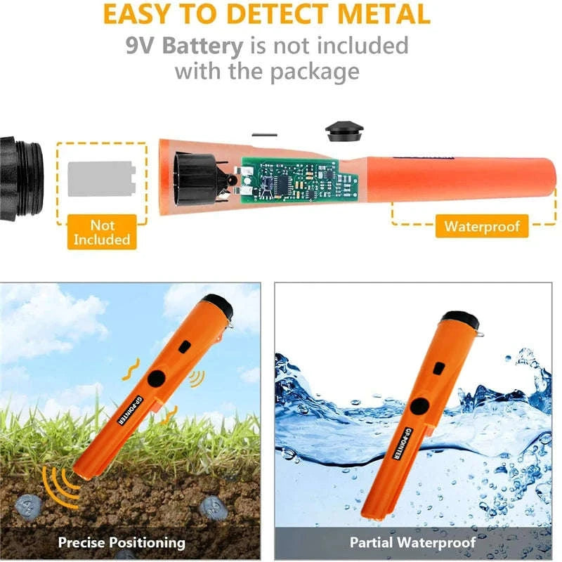 Handheld Waterproof GP‑Pointer Metal Detector-GP-Black