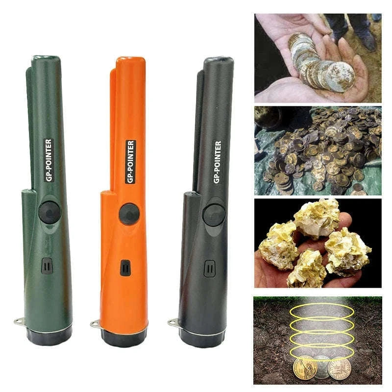 Handheld Waterproof GP Pointer Metal Detector with LED-GP-Black