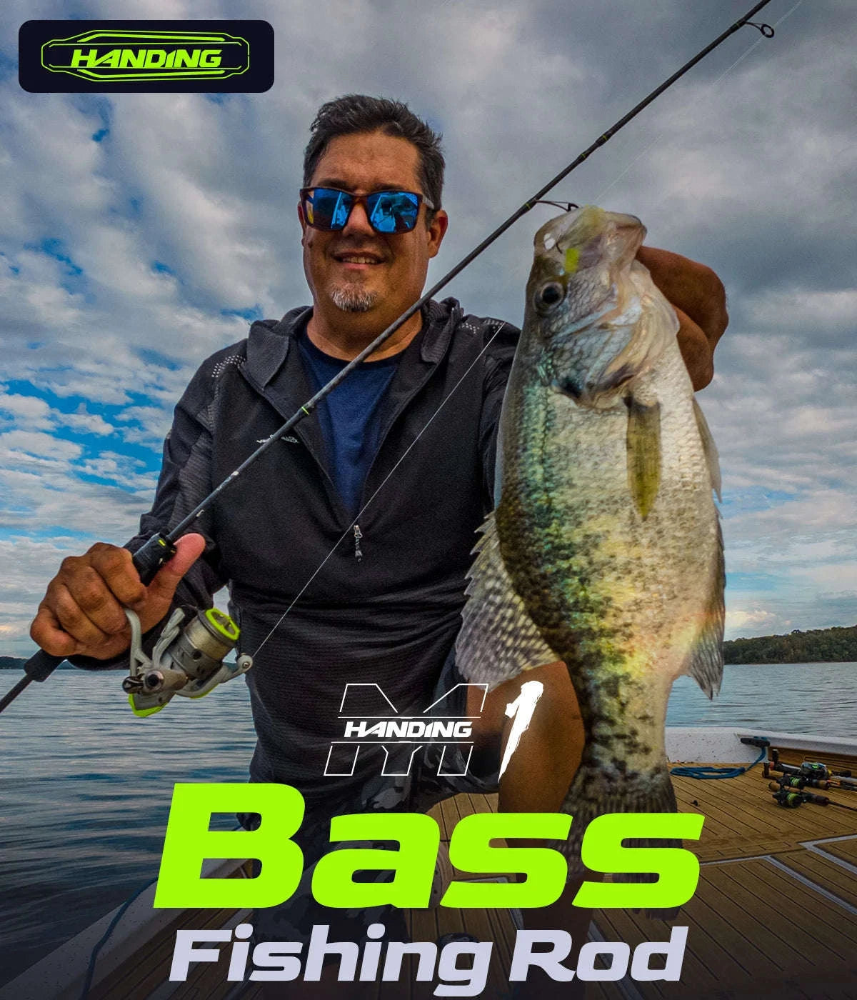 HANDING M1 Bass Fishing Rod with Fuji Guide Rings-Spin1.68m-MF-UL / spain