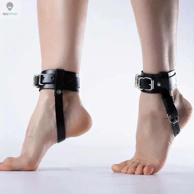 Handmade Adjustable Ankle Harness with Buckle Straps-Black / 70cm / CHINA