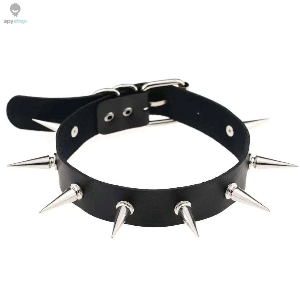 Harajuku Punk Rock Heart Spike Choker for Bold Statement Style-W4704