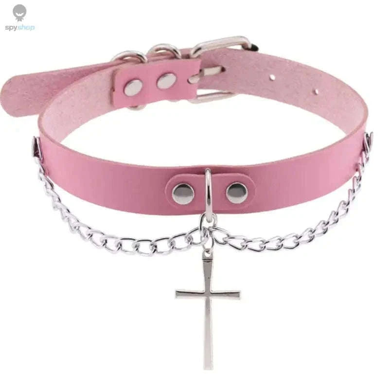 Harajuku Punk Rock Heart Spike Choker for Bold Statement Style-W4704