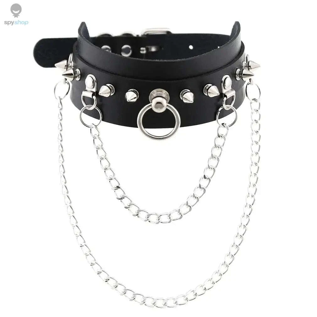 Harajuku Punk Rock Heart Spike Choker-W4704
