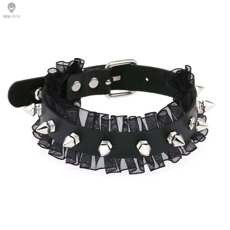 Harajuku Punk Rock Heart Spike Choker-W4704
