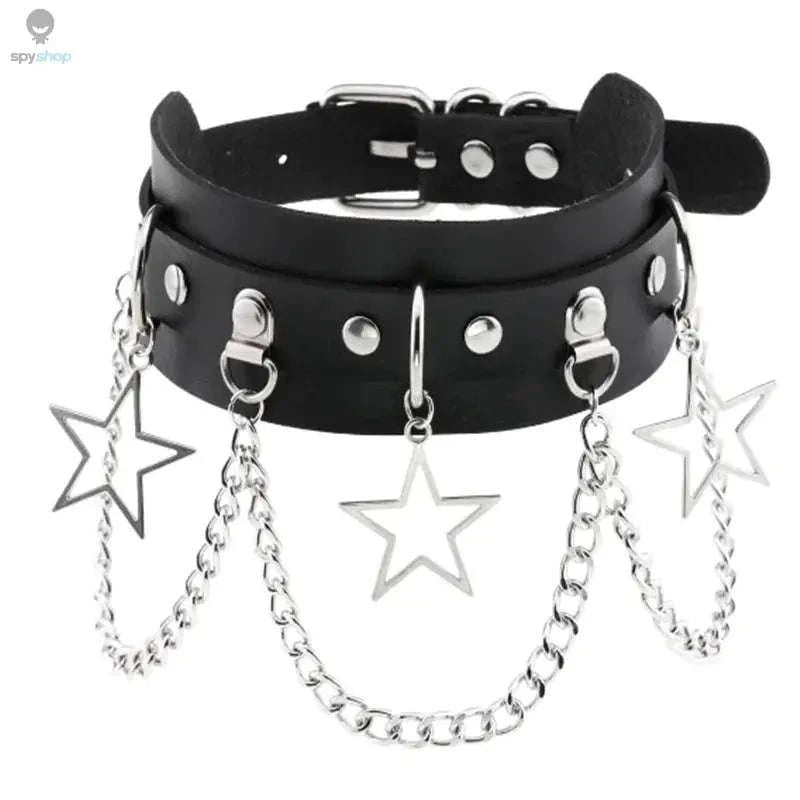 Harajuku Punk Rock Heart Spike Choker-W4704