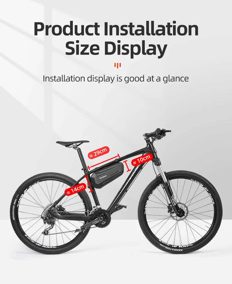 Hard Shell Bicycle Top Tube Bag 1.5L Waterproof-B67