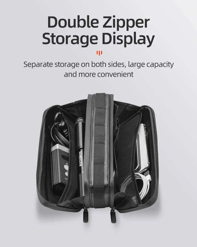 Hard Shell Bicycle Top Tube Bag 1.5L Waterproof-B67