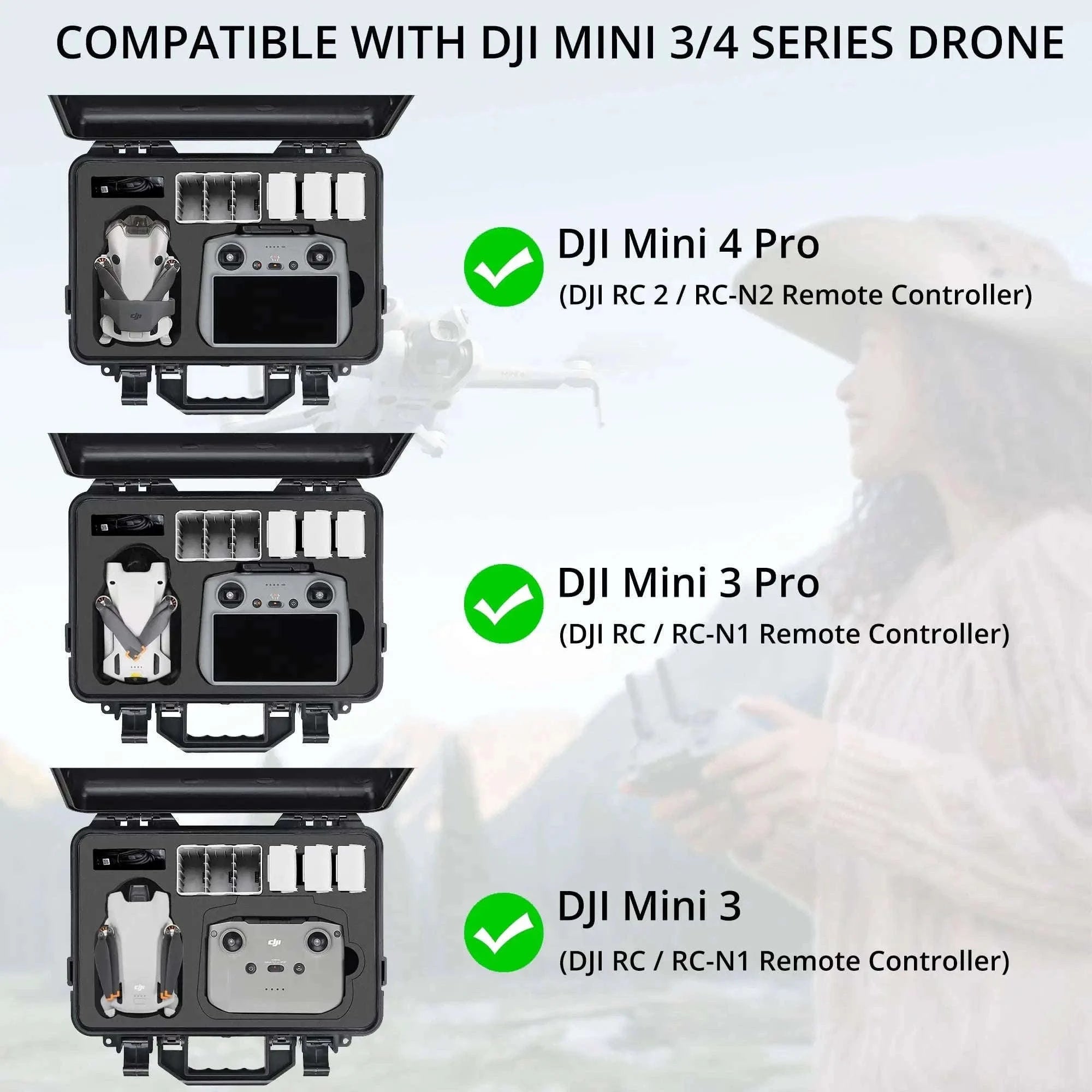 Hard Shell Travel Case for DJI Mini 4 Pro-Black