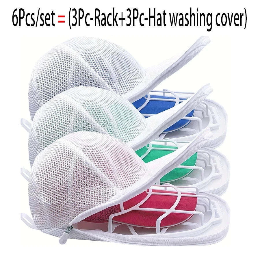 Hat Washing Frame for Shape-Safe Cleaning and Drying-2Pcs(W--B)