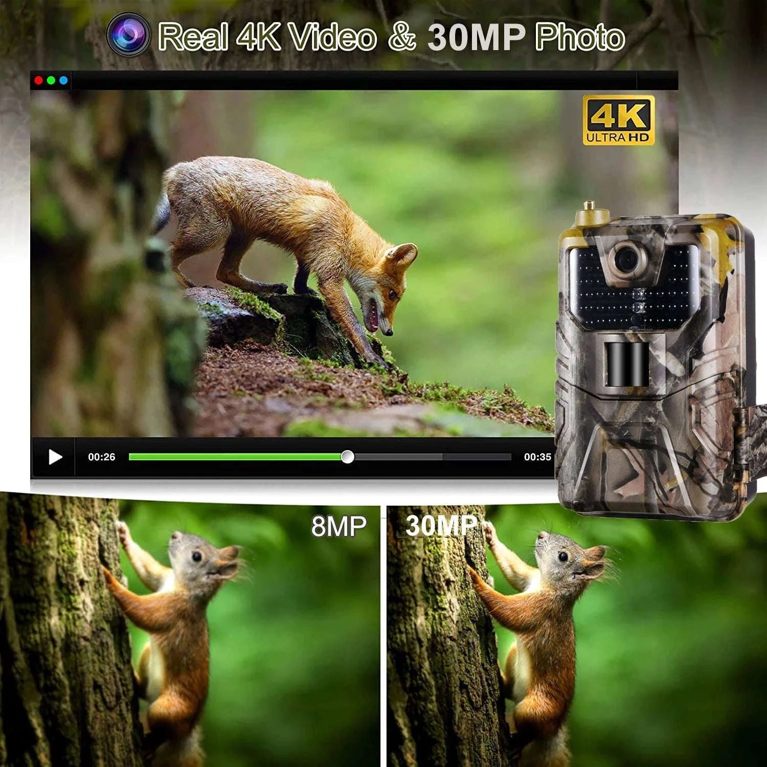 HC900PRO 4G Wireless Trail Camera with Live App and 30MP Night Vision-USA VERSION