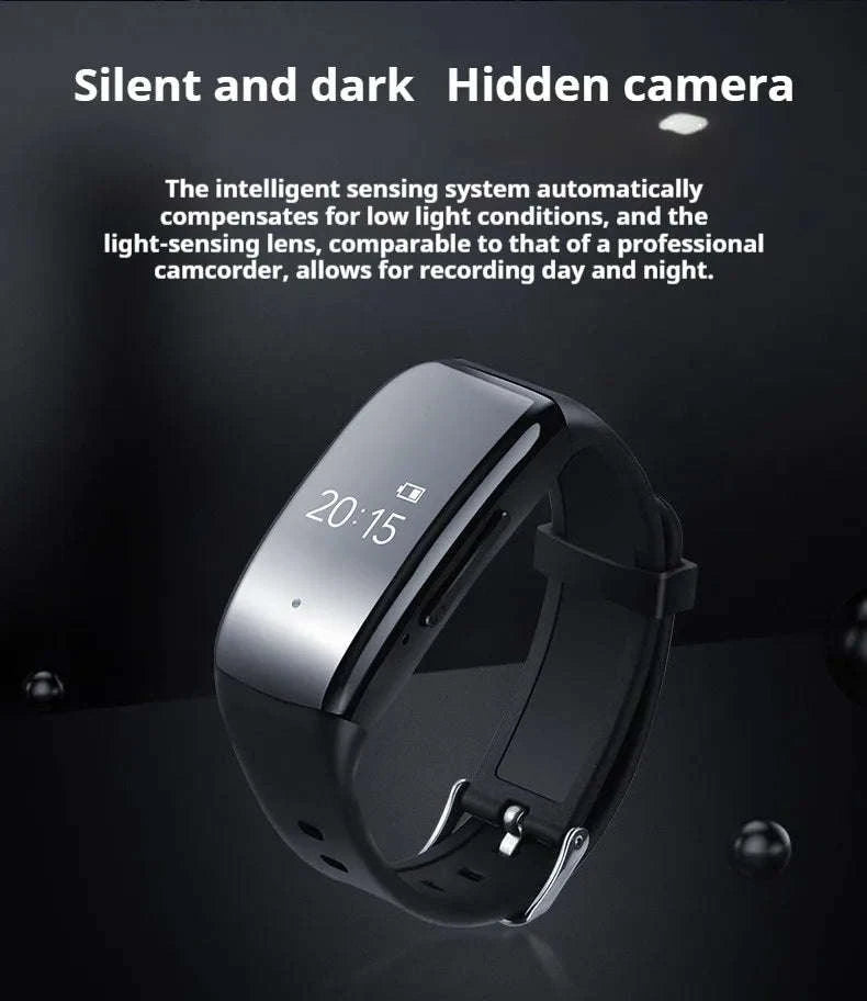 HD 1080P Mini Camera Watch with Voice Recorder and 4GB Storage-D5 / 256GB