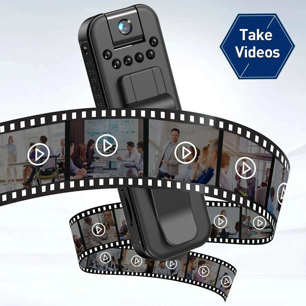 HD 1080P Mini Camera with Night Vision and Back Clip-without WiFi / United States