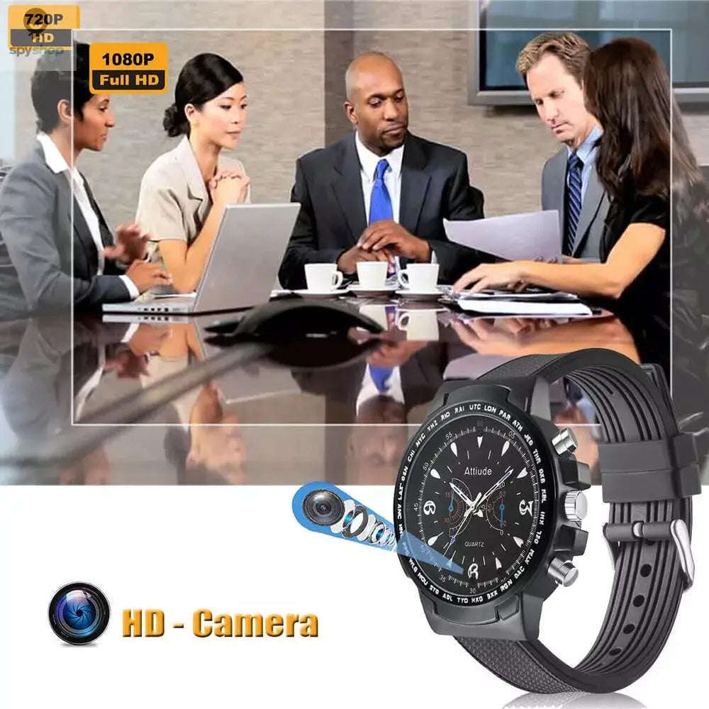 HD 1080p Watch with Night Vision & 32GB-Default Title