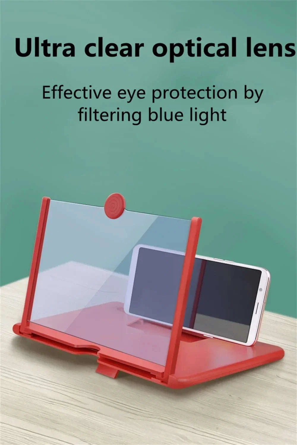 HD Mobile Phone Screen Amplifier with Stand-12 inch white