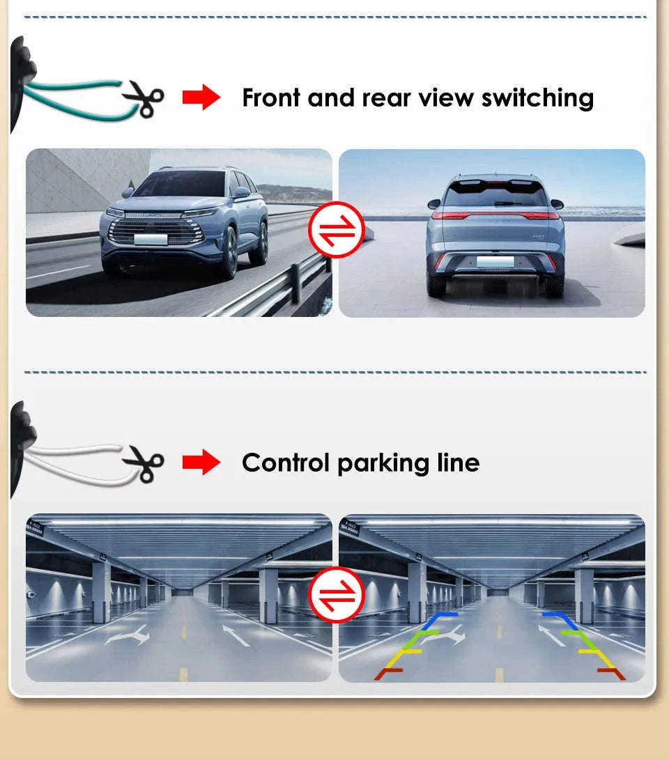 HD Night Vision Reverse Backup Camera with 170° Lens-Default Title