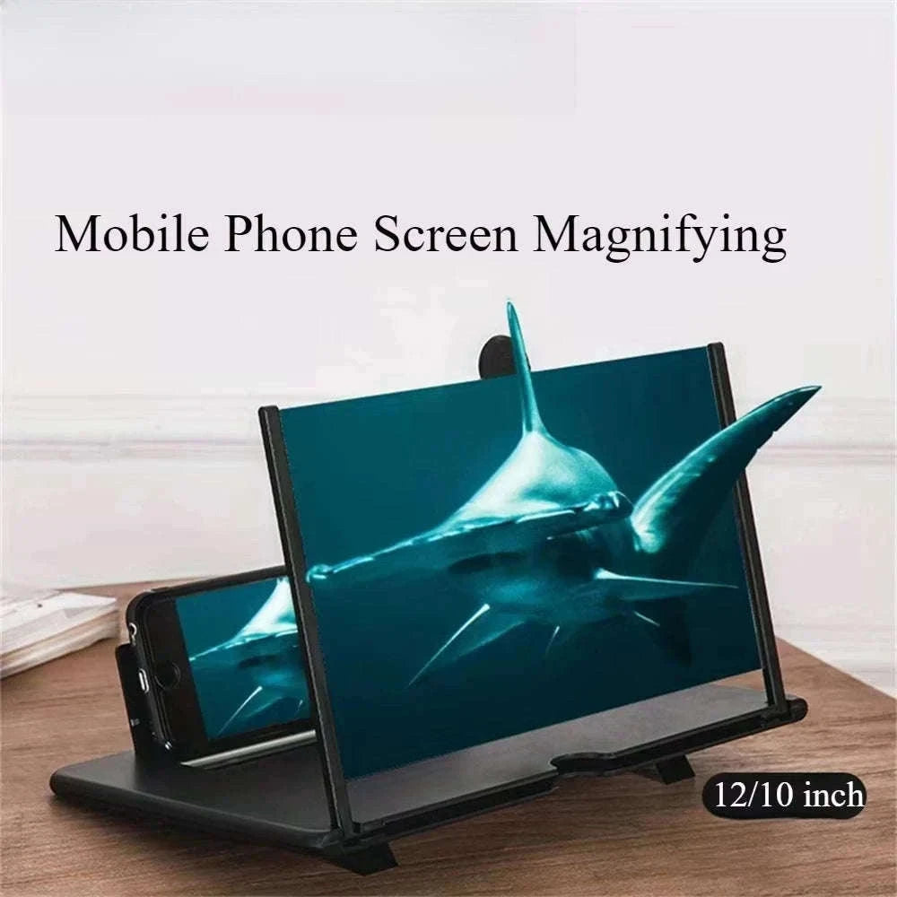 HD Phone Screen Amplifier with Stand for Larger Viewing-12 inch white