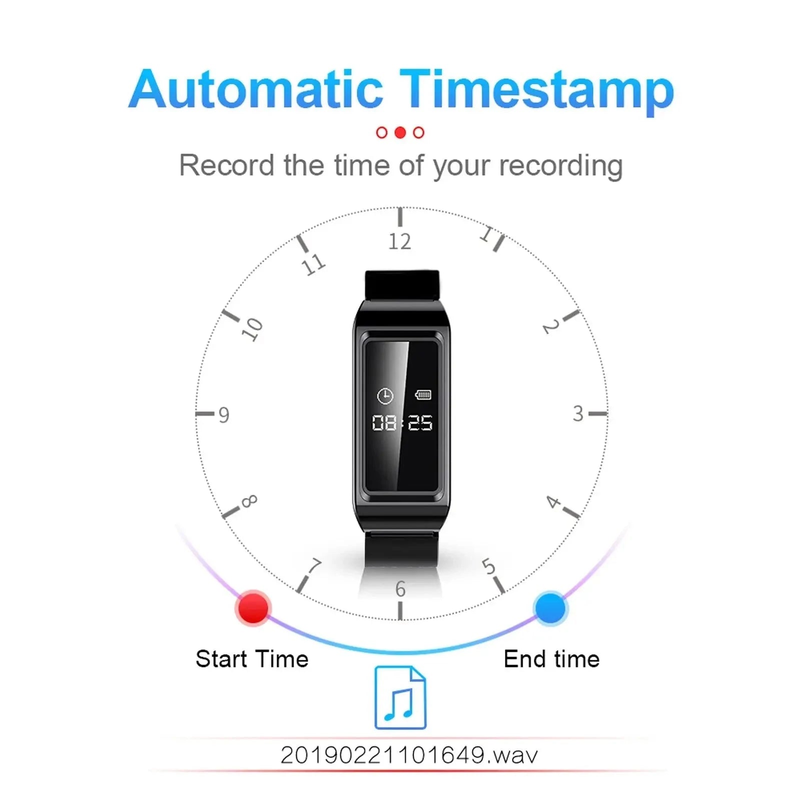 HD Recorder Watch – Discreet 1080p Video & Clear Voice Capture Bracelet-64G
