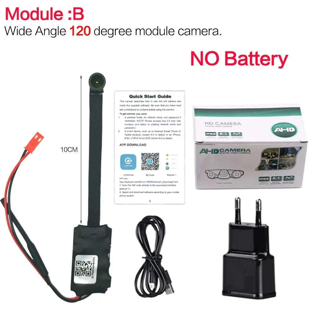 HD WiFi Mini Camera – Compact Wireless Security with 1080P Recording-Battery 120 degree / With 16GB