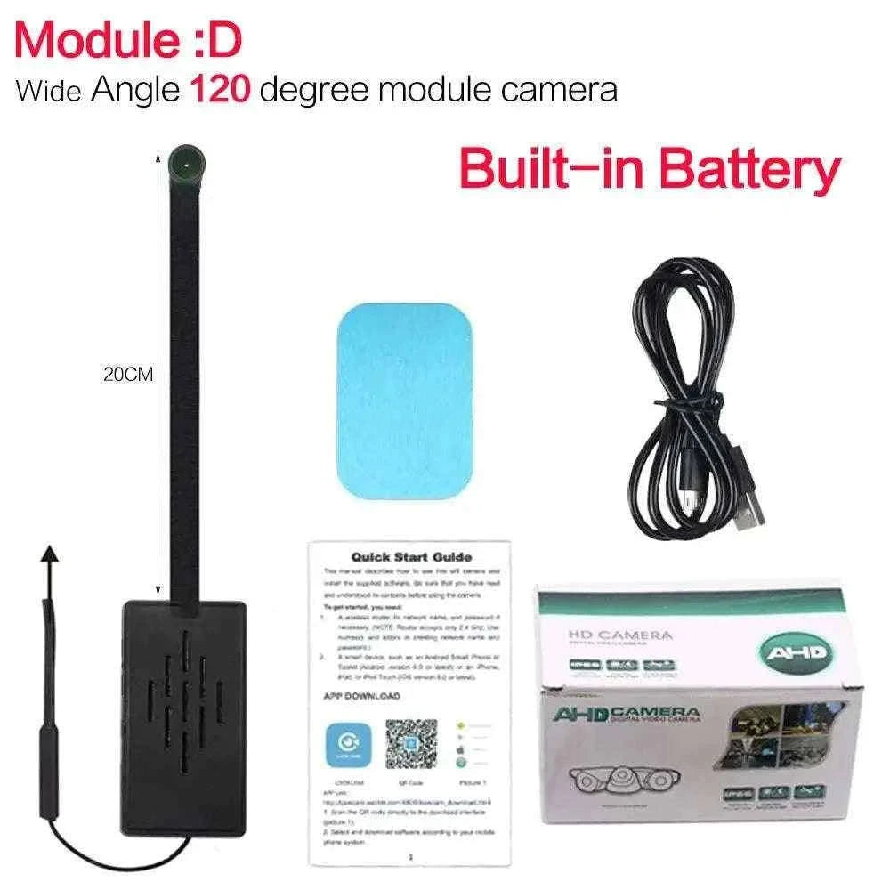 HD WiFi Mini Camera with 1080P Recording and WiFi Viewing-Battery 120 degree / With 16GB
