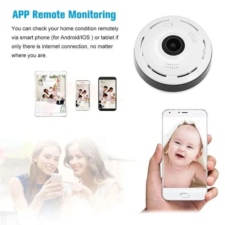 HD Wifi Panorama Camera 3MP Smart Home Security Camera-M9 / without TF card