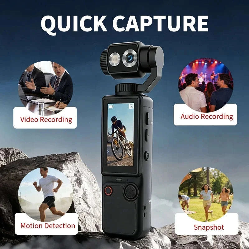 HD WiFi Wearable Camera with Fill Light-orange
