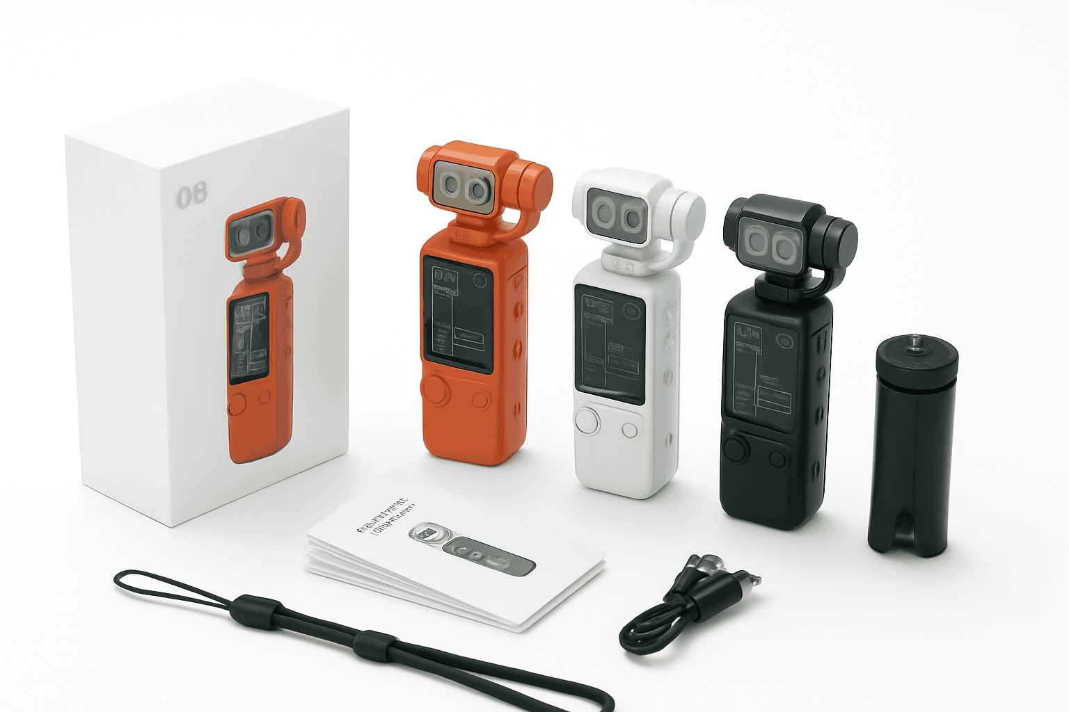 HD WiFi Wearable Camera with Fill Light-orange
