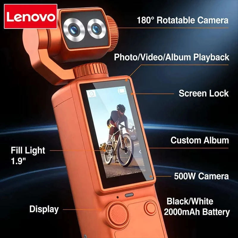 HD WiFi Wearable Camera with Fill Light-orange