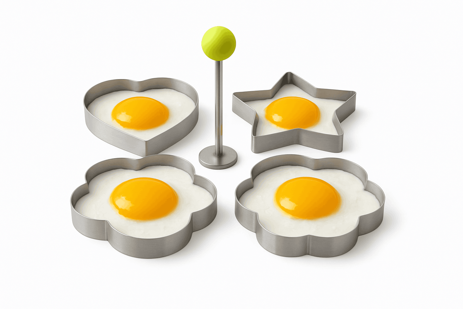 Heart-Shaped Stainless Steel Egg and Pancake Mold-Style 2