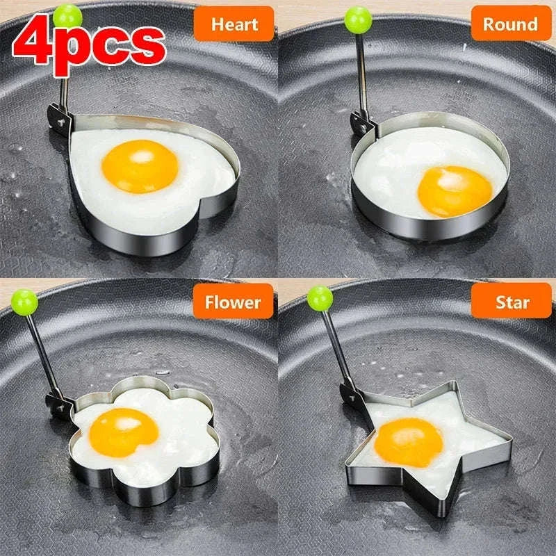 Heart-Shaped Stainless Steel Egg and Pancake Mold-Style 2
