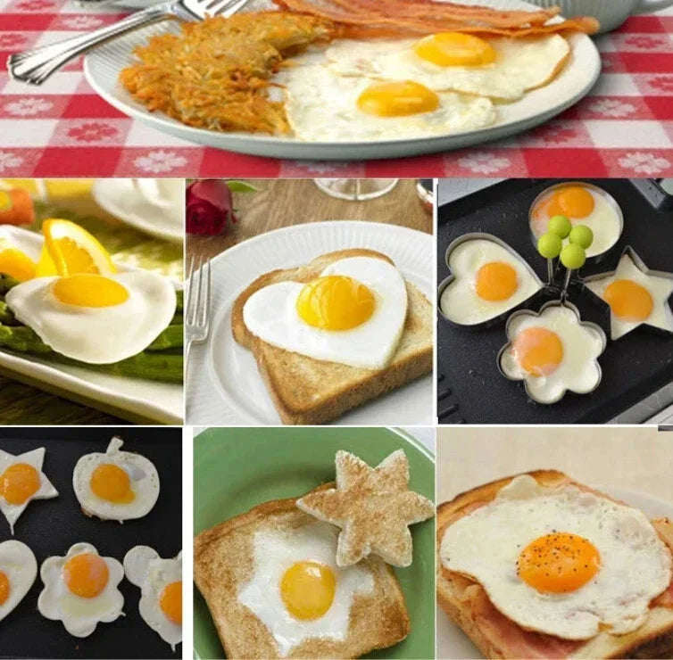Heart-Shaped Stainless Steel Egg & Pancake Mold-Style 2