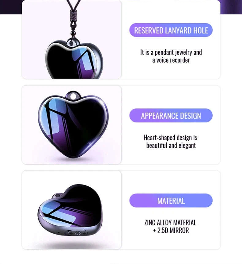 Heart-shaped Voice Recorder Q66-With iPhone OTG / CHINA / 8 GB